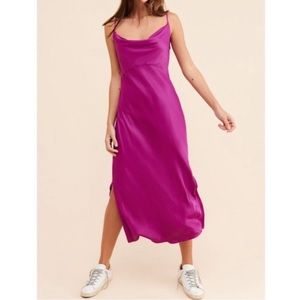 Anthropologie Sz M Slip Midi Dress EUC